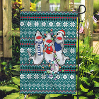 Funny Shark Christmas Garden Flag Xmas Holiday Patterns - Wonder Print Shop
