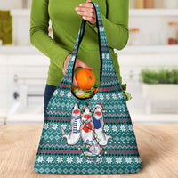 Funny Shark Christmas Grocery Bag Xmas Holiday Patterns - Wonder Print Shop