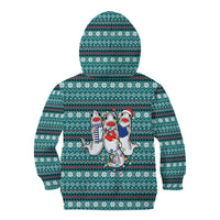 Funny Shark Christmas Kid Hoodie Xmas Holiday Patterns - Wonder Print Shop