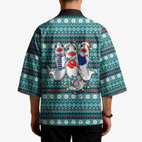 Funny Shark Christmas Kimono Xmas Holiday Patterns - Wonder Print Shop