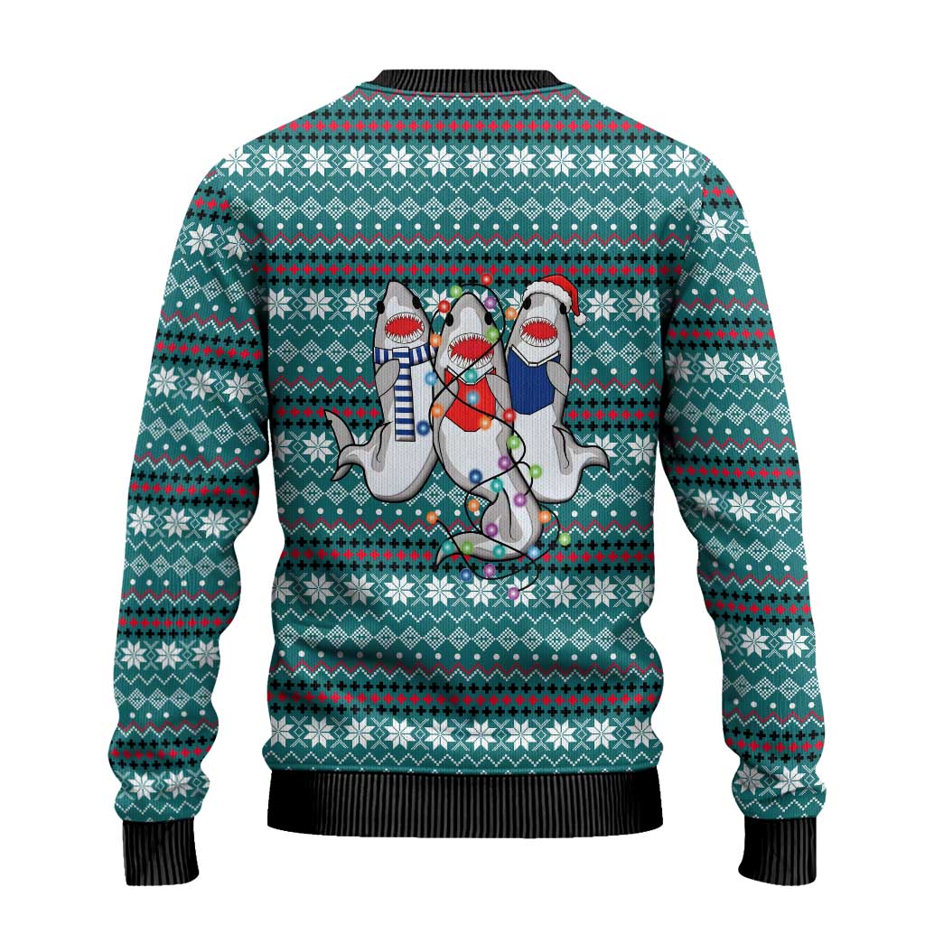 Funny Shark Christmas Ugly Christmas Sweater Xmas Holiday Patterns - Wonder Print Shop