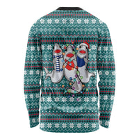 Funny Shark Christmas Long Sleeve Shirt Xmas Holiday Patterns - Wonder Print Shop