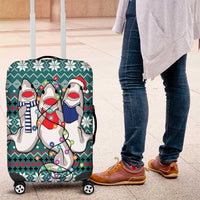 Funny Shark Christmas Luggage Cover Xmas Holiday Patterns - Wonder Print Shop