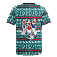 Funny Shark Christmas Rugby Jersey Xmas Holiday Patterns - Wonder Print Shop