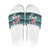 Funny Shark Christmas Slide Sandals Xmas Holiday Patterns - Wonder Print Shop