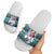 Funny Shark Christmas Slide Sandals Xmas Holiday Patterns - Wonder Print Shop