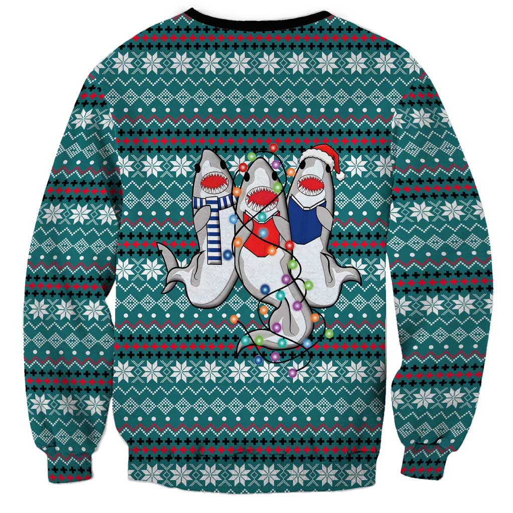 Funny Shark Christmas Sweatshirt Xmas Holiday Patterns - Wonder Print Shop