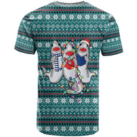 Funny Shark Christmas T Shirt Xmas Holiday Patterns - Wonder Print Shop