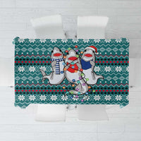 Funny Shark Christmas Tablecloth Xmas Holiday Patterns - Wonder Print Shop