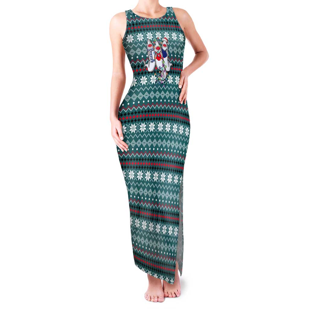 Funny Shark Christmas Tank Maxi Dress Xmas Holiday Patterns - Wonder Print Shop