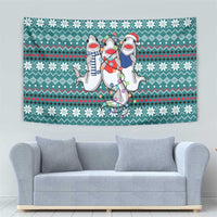 Funny Shark Christmas Tapestry Xmas Holiday Patterns - Wonder Print Shop