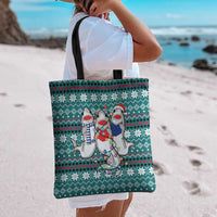 Funny Shark Christmas Tote Bag Xmas Holiday Patterns - Wonder Print Shop