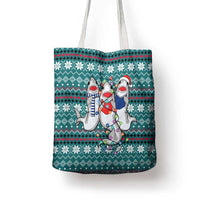 Funny Shark Christmas Tote Bag Xmas Holiday Patterns - Wonder Print Shop