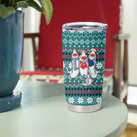 Funny Shark Christmas Tumbler Cup Xmas Holiday Patterns - Wonder Print Shop