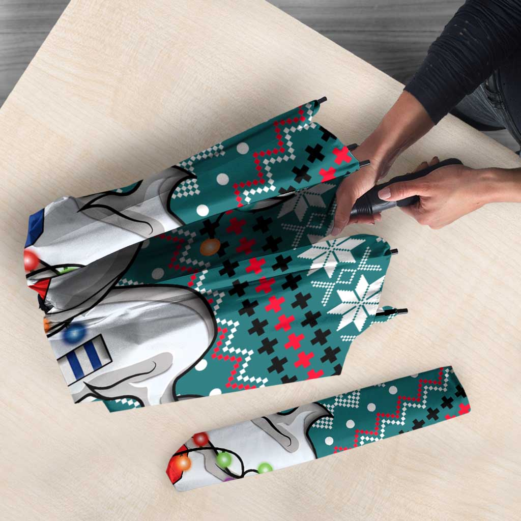 Funny Shark Christmas Umbrella Xmas Holiday Patterns - Wonder Print Shop