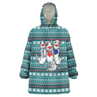 Funny Shark Christmas Wearable Blanket Hoodie Xmas Holiday Patterns - Wonder Print Shop