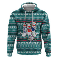 Funny Shark Christmas Zip Hoodie Xmas Holiday Patterns - Wonder Print Shop