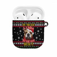 Give Your Heart Bulldog Christmas AirPods Case Xmas Holiday Patterns - Wonder Print Shop