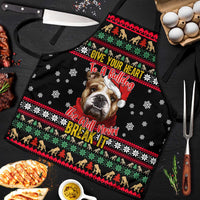 Give Your Heart Bulldog Christmas Apron Xmas Holiday Patterns - Wonder Print Shop