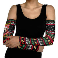 Give Your Heart Bulldog Christmas Arm Sleeves Xmas Holiday Patterns - Wonder Print Shop
