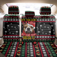Give Your Heart Bulldog Christmas Back Car Seat Cover Xmas Holiday Patterns - Wonder Print Shop