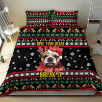 Give Your Heart Bulldog Christmas Bedding Set Xmas Holiday Patterns - Wonder Print Shop