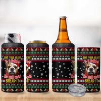 Give Your Heart Bulldog Christmas 4 in 1 Can Cooler Tumbler Xmas Holiday Patterns - Wonder Print Shop