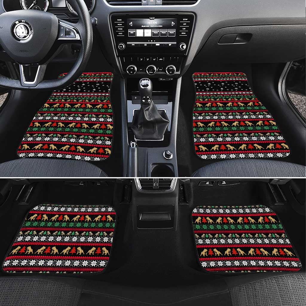Give Your Heart Bulldog Christmas Car Mats Xmas Holiday Patterns - Wonder Print Shop