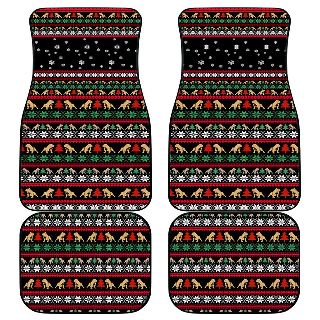 Give Your Heart Bulldog Christmas Car Mats Xmas Holiday Patterns - Wonder Print Shop