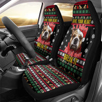 Give Your Heart Bulldog Christmas Car Seat Cover Xmas Holiday Patterns - Wonder Print Shop