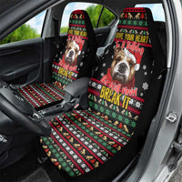 Give Your Heart Bulldog Christmas Car Seat Cover Xmas Holiday Patterns - Wonder Print Shop