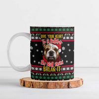 Give Your Heart Bulldog Christmas Ceramic Mug Xmas Holiday Patterns - Wonder Print Shop