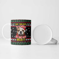 Give Your Heart Bulldog Christmas Ceramic Mug Xmas Holiday Patterns - Wonder Print Shop