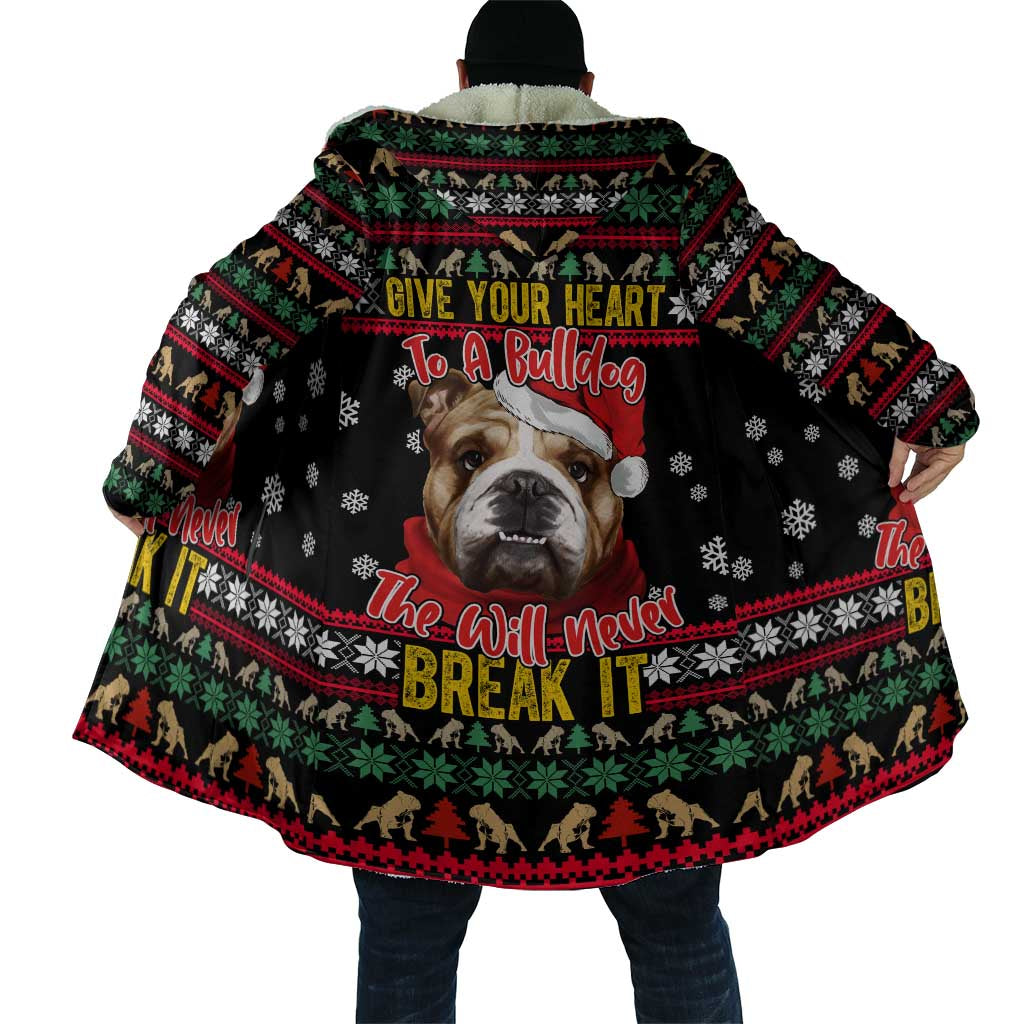 Give Your Heart Bulldog Christmas Cloak Xmas Holiday Patterns - Wonder Print Shop
