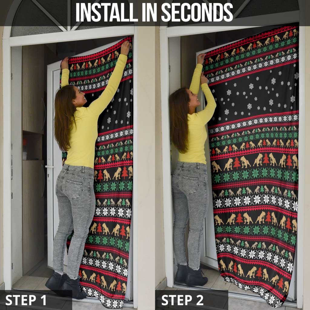 Give Your Heart Bulldog Christmas Door Cover Xmas Holiday Patterns - Wonder Print Shop