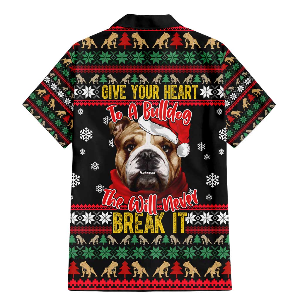 Give Your Heart Bulldog Christmas Family Matching Mermaid Dress and Hawaiian Shirt Xmas Holiday Patterns - Wonder Print Shop