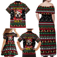 Give Your Heart Bulldog Christmas Family Matching Off Shoulder Maxi Dress and Hawaiian Shirt Xmas Holiday Patterns - Wonder Print Shop