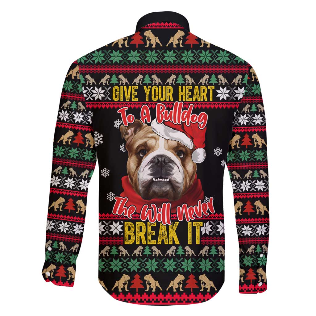Give Your Heart Bulldog Christmas Family Matching Puletasi and Hawaiian Shirt Xmas Holiday Patterns - Wonder Print Shop