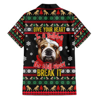 Give Your Heart Bulldog Christmas Family Matching Summer Maxi Dress and Hawaiian Shirt Xmas Holiday Patterns - Wonder Print Shop