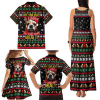 Give Your Heart Bulldog Christmas Family Matching Tank Maxi Dress and Hawaiian Shirt Xmas Holiday Patterns - Wonder Print Shop