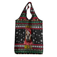 Give Your Heart Bulldog Christmas Grocery Bag Xmas Holiday Patterns - Wonder Print Shop