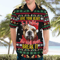 Give Your Heart Bulldog Christmas Hawaiian Shirt Xmas Holiday Patterns - Wonder Print Shop