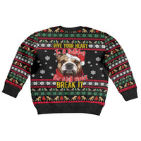 Give Your Heart Bulldog Christmas Kid Ugly Christmas Sweater Xmas Holiday Patterns - Wonder Print Shop