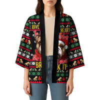 Give Your Heart Bulldog Christmas Kimono Xmas Holiday Patterns - Wonder Print Shop