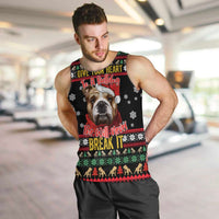 Give Your Heart Bulldog Christmas Men Tank Top Xmas Holiday Patterns - Wonder Print Shop