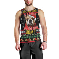 Give Your Heart Bulldog Christmas Men Tank Top Xmas Holiday Patterns - Wonder Print Shop