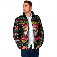 Give Your Heart Bulldog Christmas Padded Jacket Xmas Holiday Patterns - Wonder Print Shop