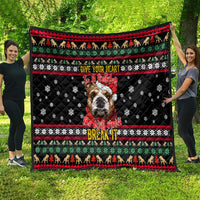 Give Your Heart Bulldog Christmas Quilt Xmas Holiday Patterns - Wonder Print Shop