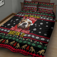 Give Your Heart Bulldog Christmas Quilt Bed Set Xmas Holiday Patterns - Wonder Print Shop