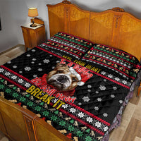 Give Your Heart Bulldog Christmas Quilt Bed Set Xmas Holiday Patterns - Wonder Print Shop
